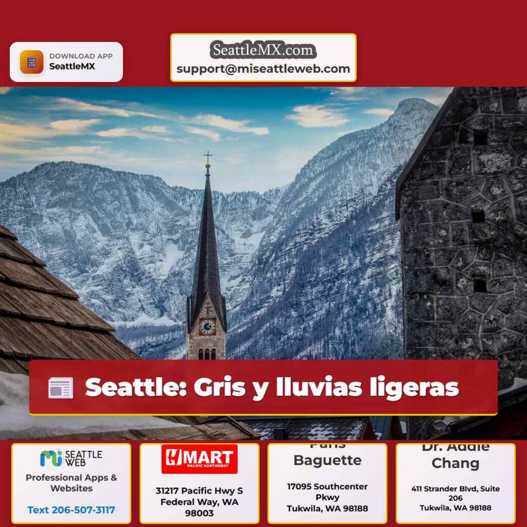 Seattle: Gris y lluvias ligeras