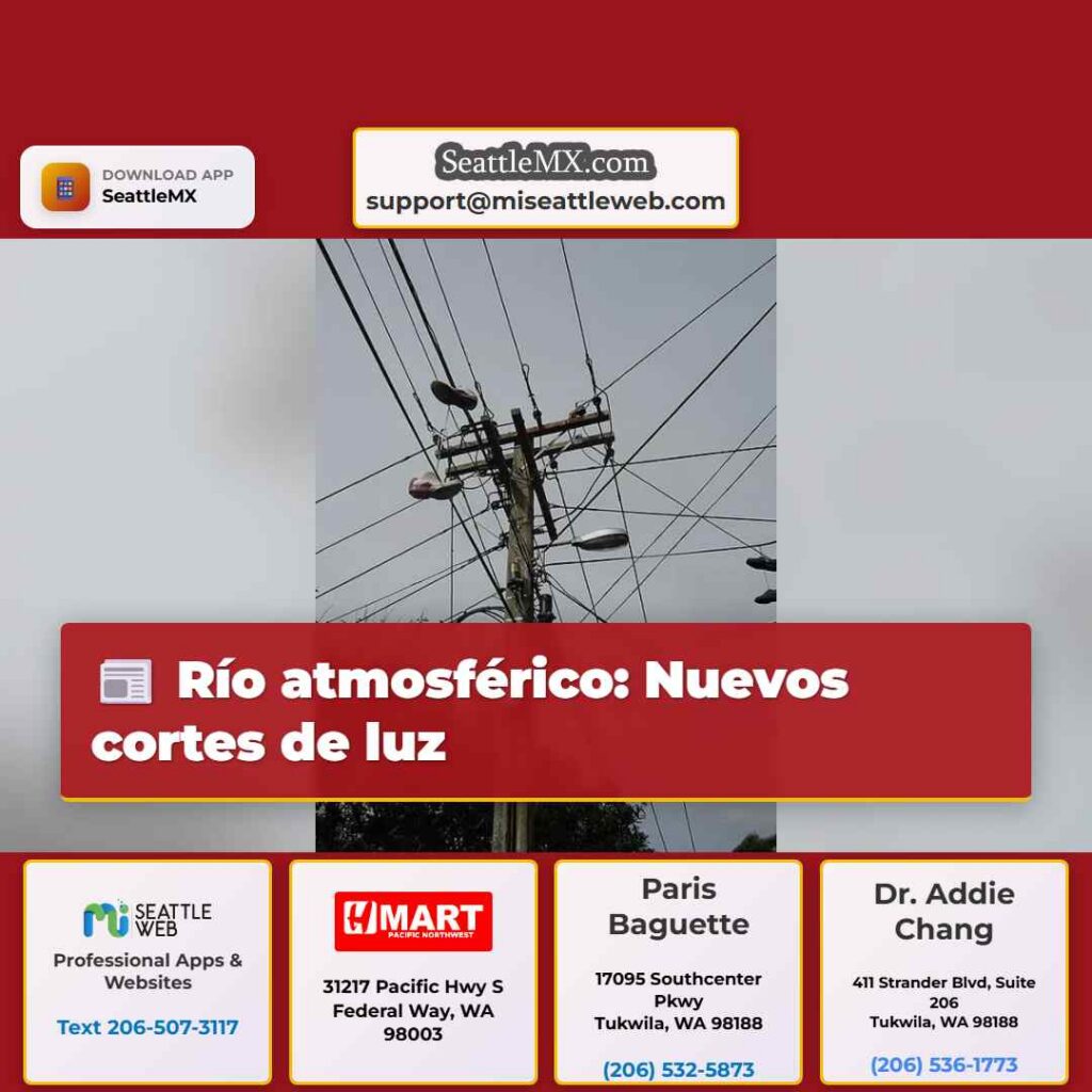 Río atmosférico: Nuevos cortes de luz