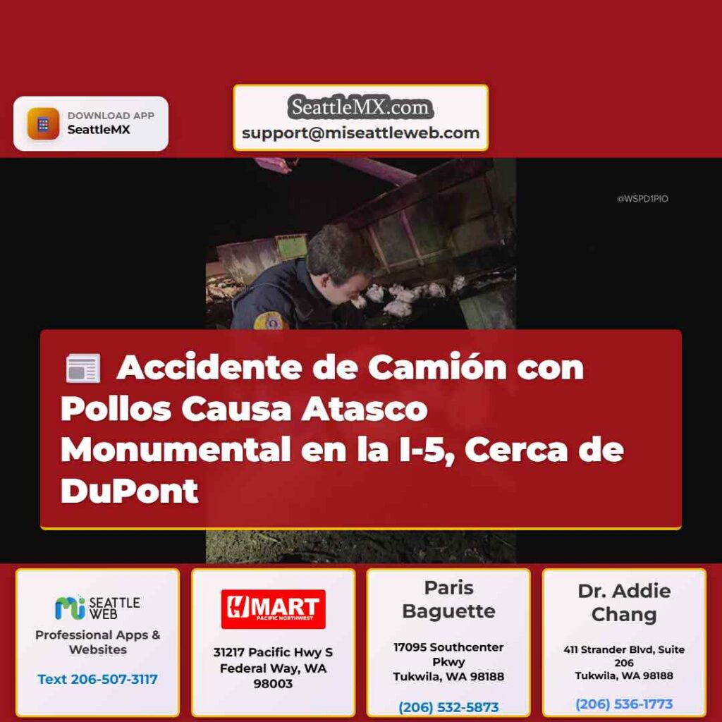 Accidente de Camión con Pollos Causa Atasco