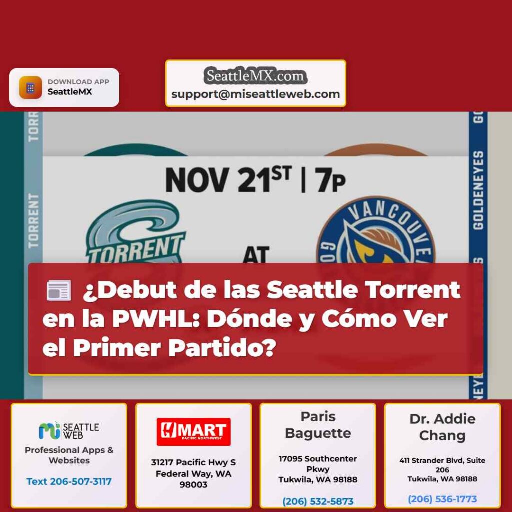 ¿Debut de las Seattle Torrent en la PWHL: Dónde y