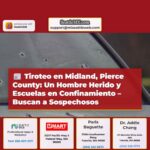 Buscan a Dos Sospechosos Tras Tiroteo en Midland Pierce County que Dejó a un Hombre Herido y Provocó Confinamiento de Escuelas