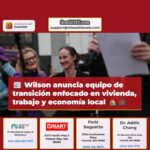 Wilson anuncia equipo de transición enfocado en vivienda trabajo y economía local 🏡💼