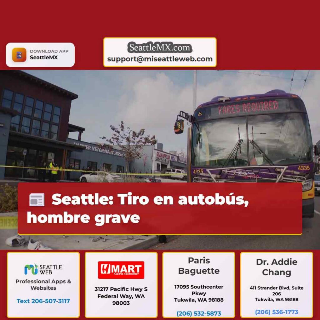 Seattle: Tiro en autobús, hombre grave