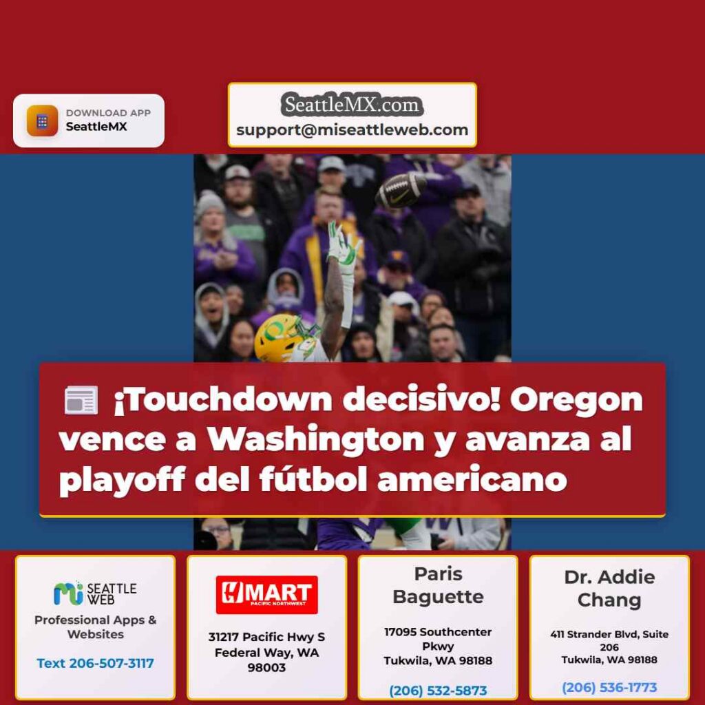 ¡Touchdown decisivo! Oregon vence a Washington y