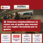 Veterano estadounidense se reúne con el gatito que rescató en una región devastada por la guerra