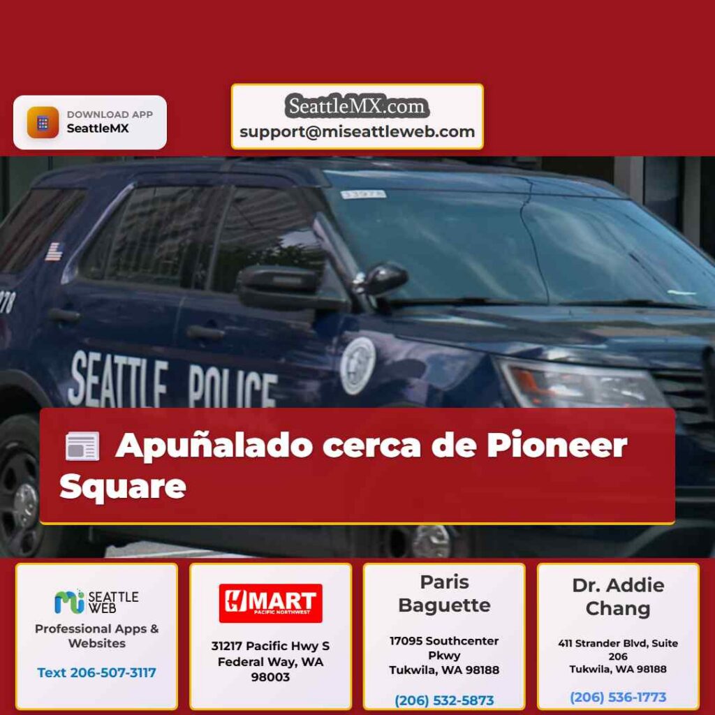 Apuñalado cerca de Pioneer Square