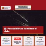 Paracaidistas iluminan el cielo