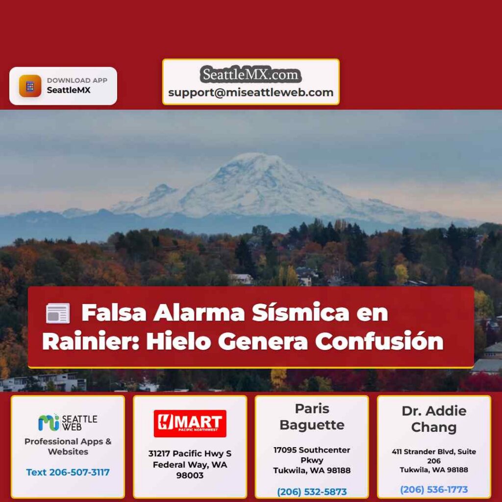 Falsa Alarma Sísmica en Rainier: Hielo Genera