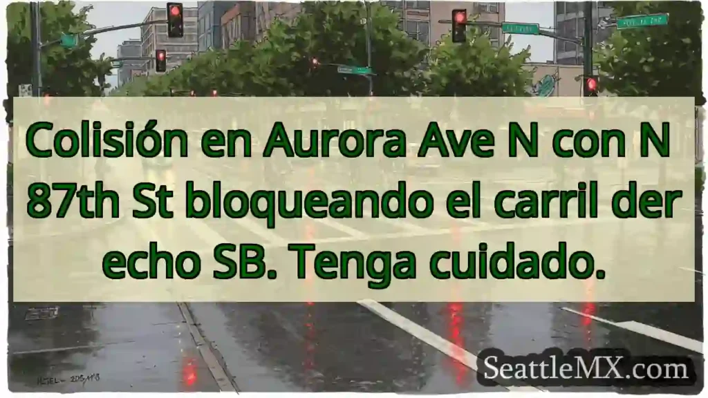 Colisión en Aurora Ave N con N 87th St bloqueando