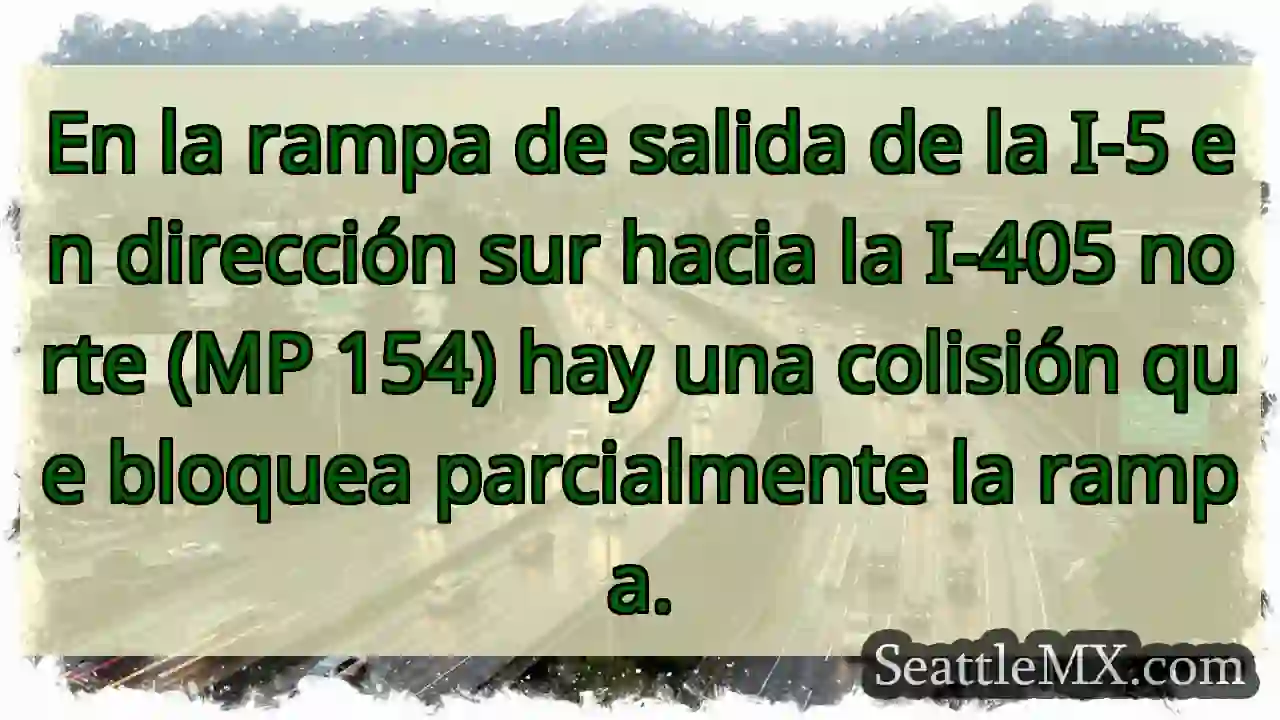 En la rampa de salida de la I-5 en dirección sur