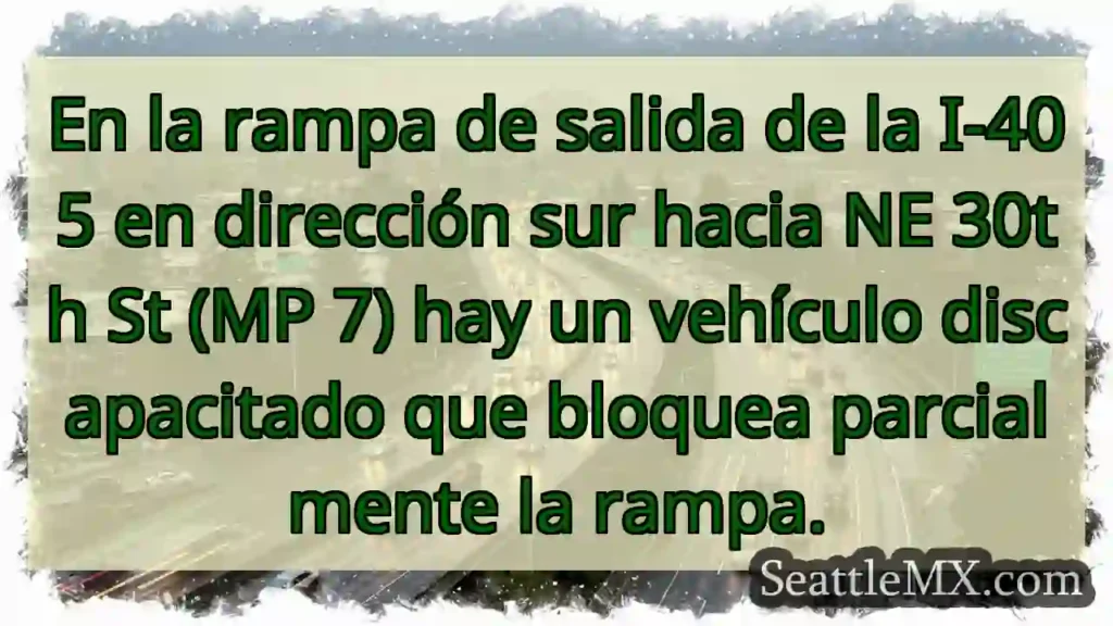En la rampa de salida de la I-405 en dirección