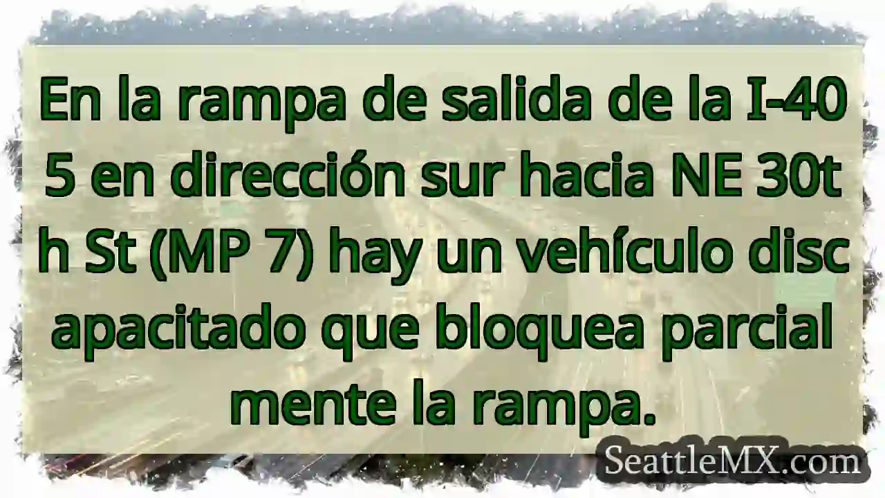 En la rampa de salida de la I-405 en dirección