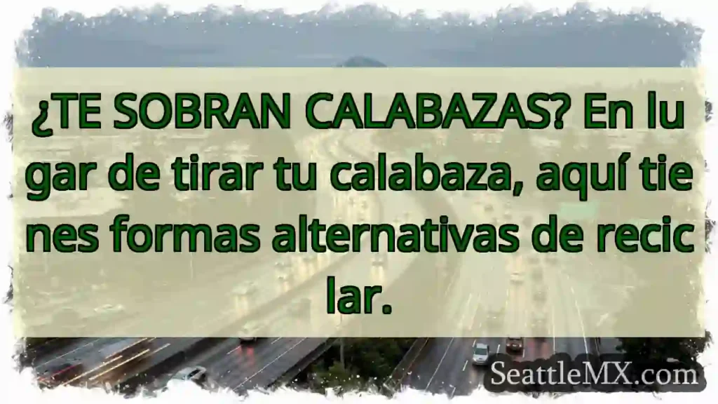¿TE SOBRAN CALABAZAS? En lugar de tirar tu