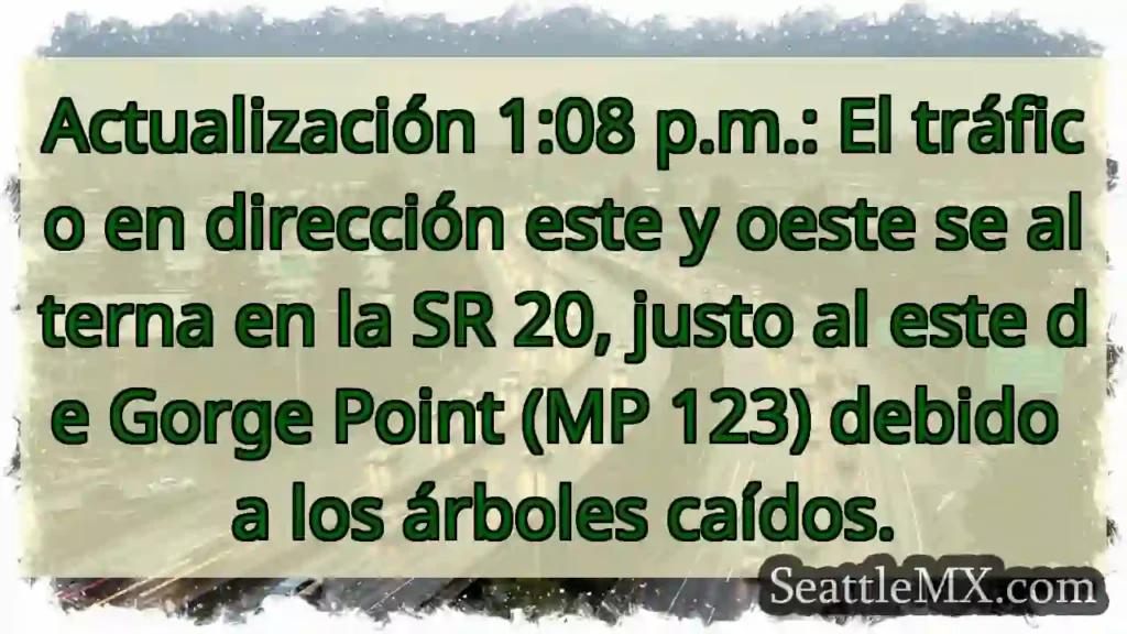 Actualización 1:08 p.m.: El tráfico en dirección
