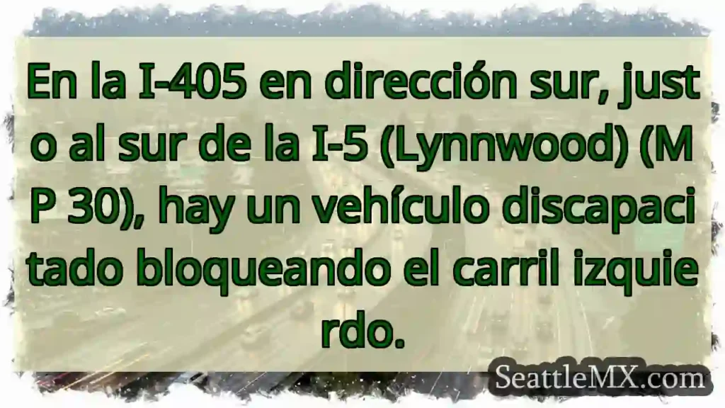 En la I-405 en dirección sur, justo al sur de la