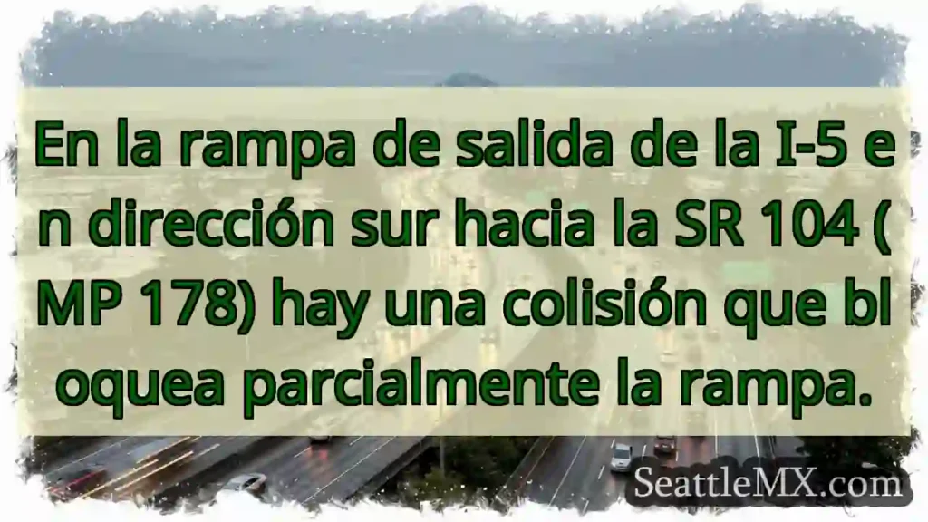 En la rampa de salida de la I-5 en dirección sur