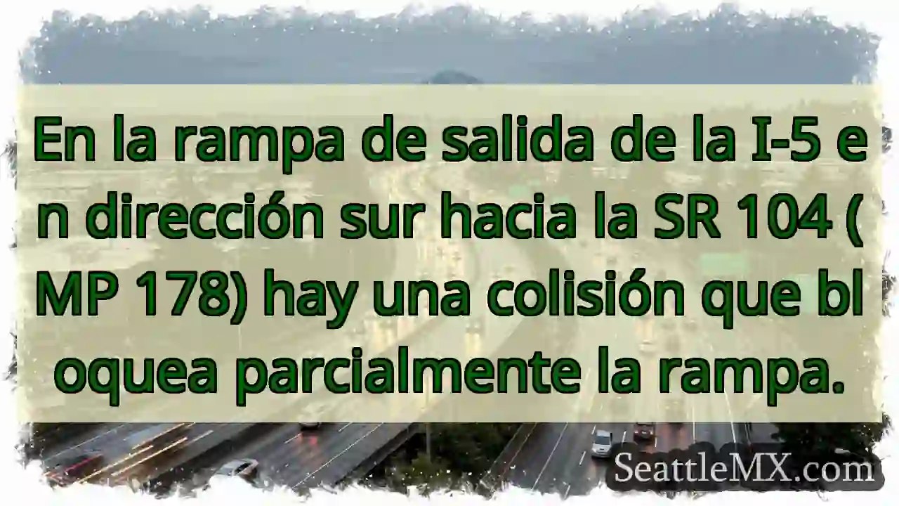 En la rampa de salida de la I-5 en dirección sur
