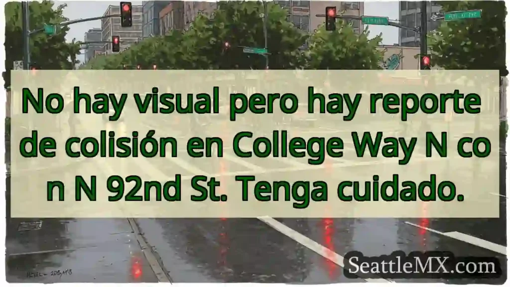 No hay visual pero hay reporte de colisión en