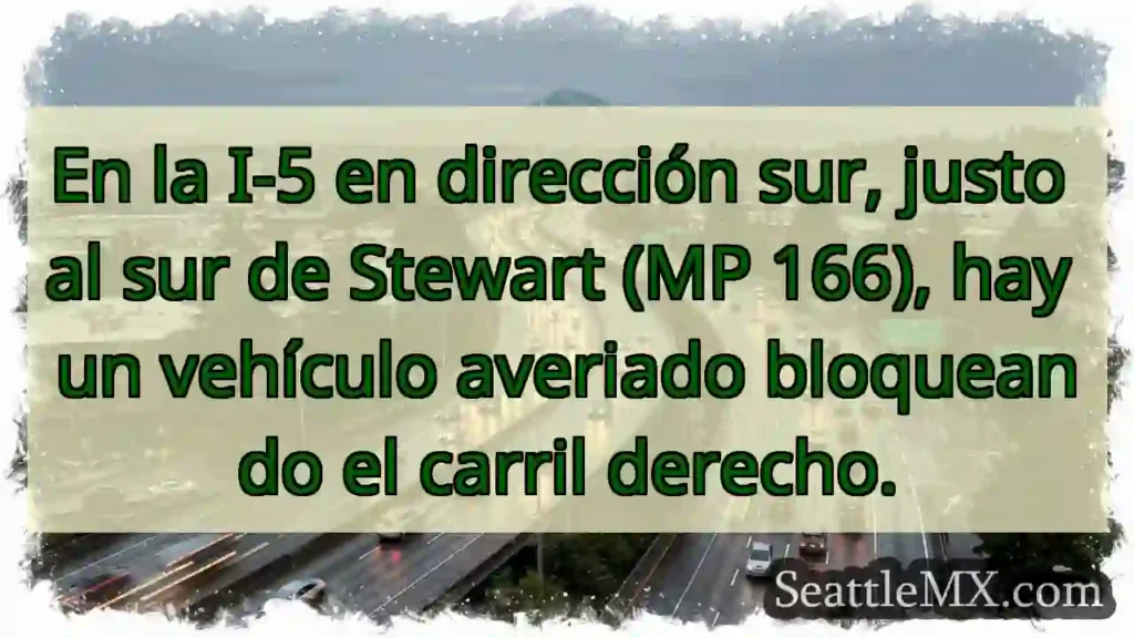 En la I-5 en dirección sur, justo al sur de
