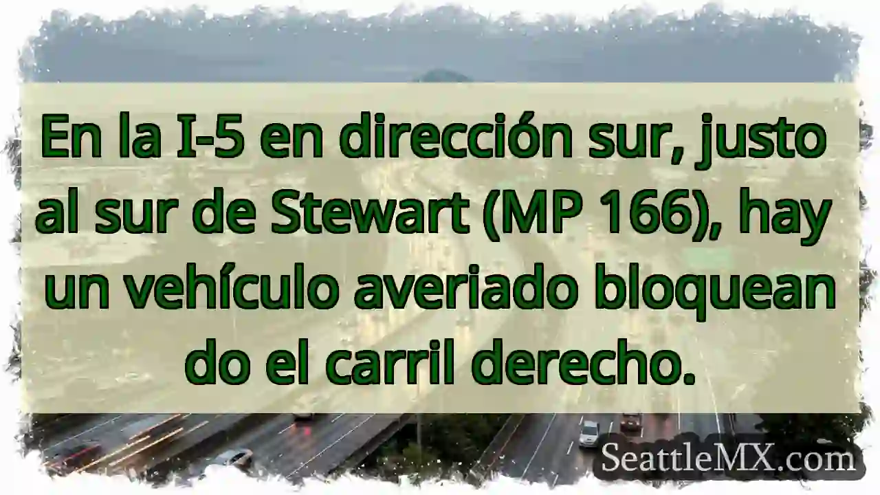 En la I-5 en dirección sur, justo al sur de