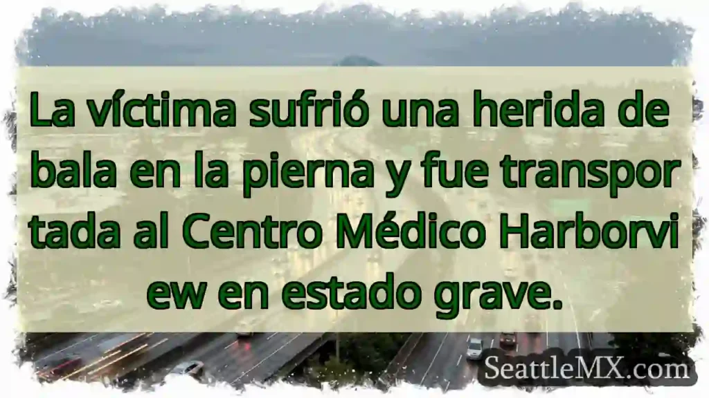 La víctima sufrió una herida de bala en la pierna