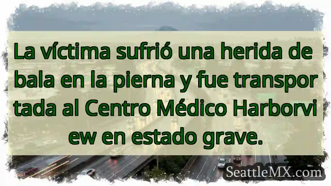 La víctima sufrió una herida de bala en la pierna