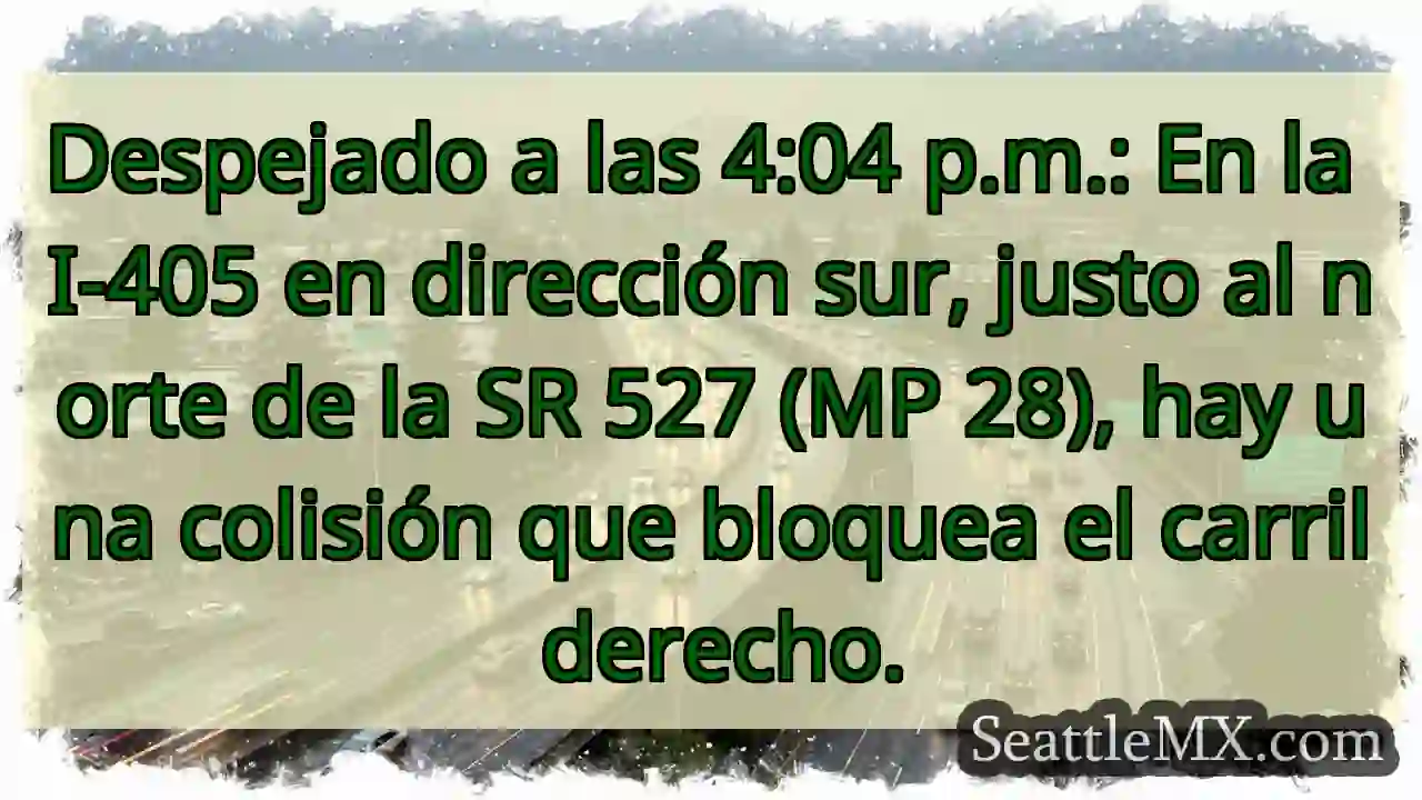 Despejado a las 4:04 p.m.: En la I-405 en