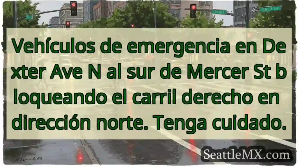Vehículos de emergencia en Dexter Ave N al sur de