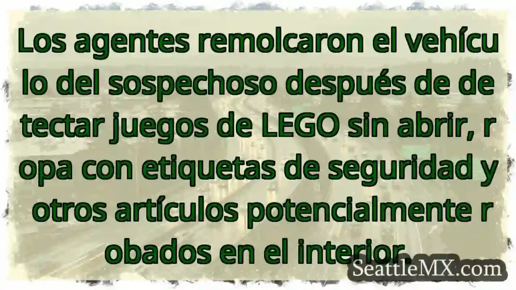 Los agentes remolcaron el vehículo del sospechoso