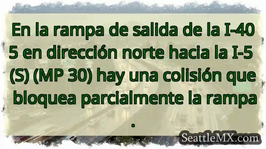 En la rampa de salida de la I-405 en dirección