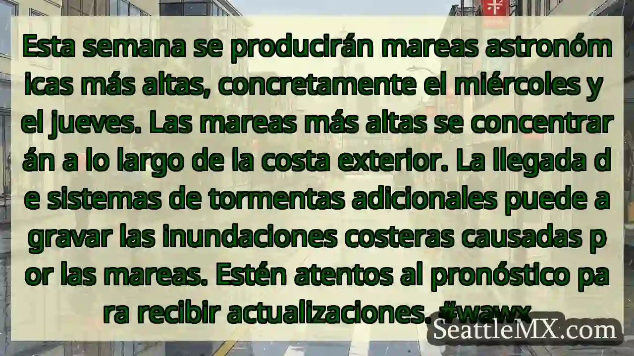 Esta semana se producirán mareas astronómicas más