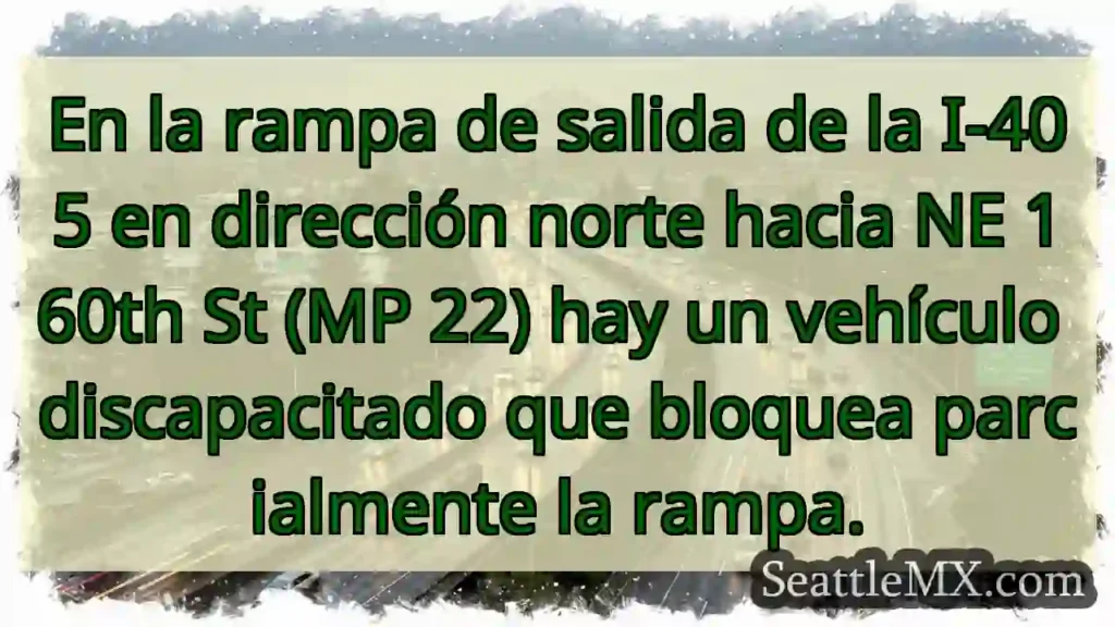 En la rampa de salida de la I-405 en dirección