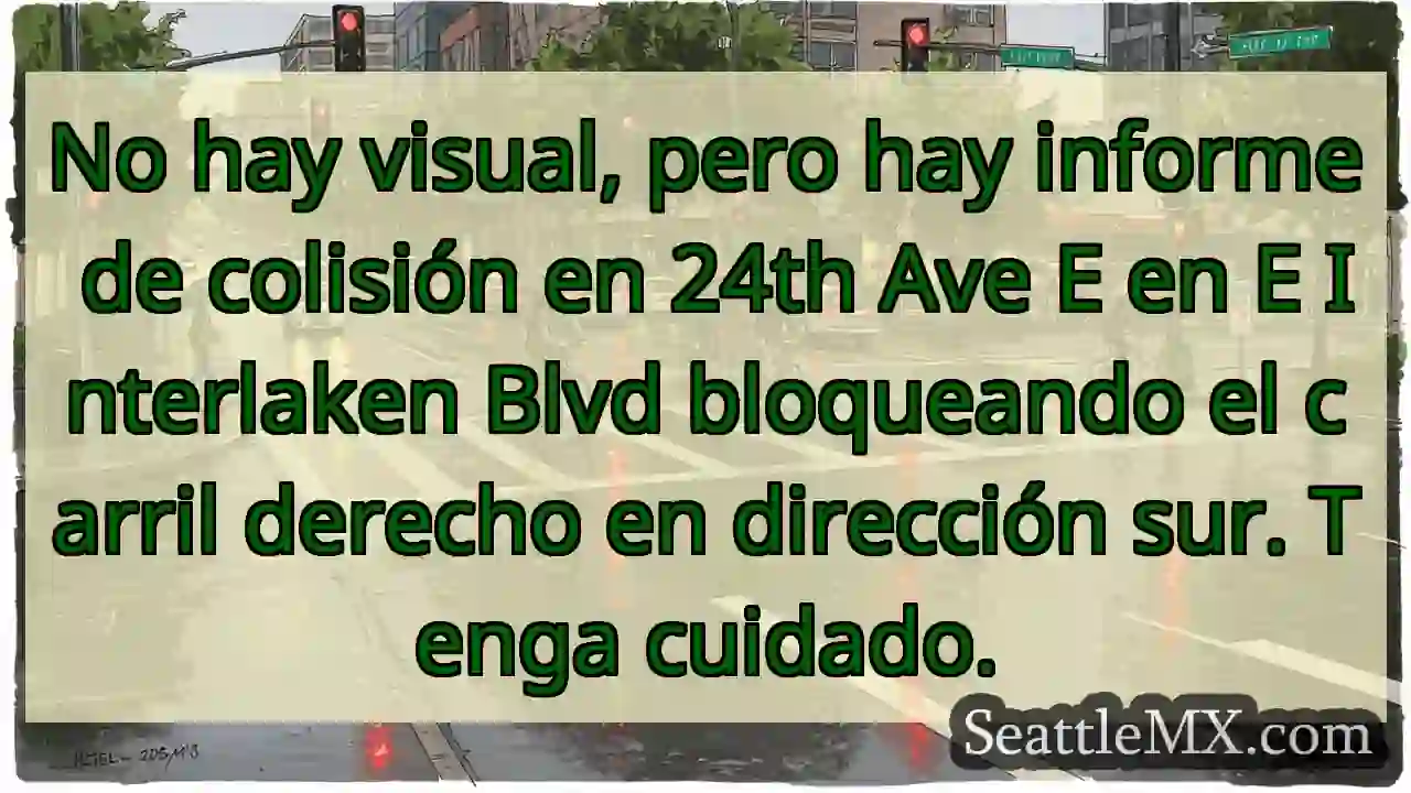 No hay visual, pero hay informe de colisión en