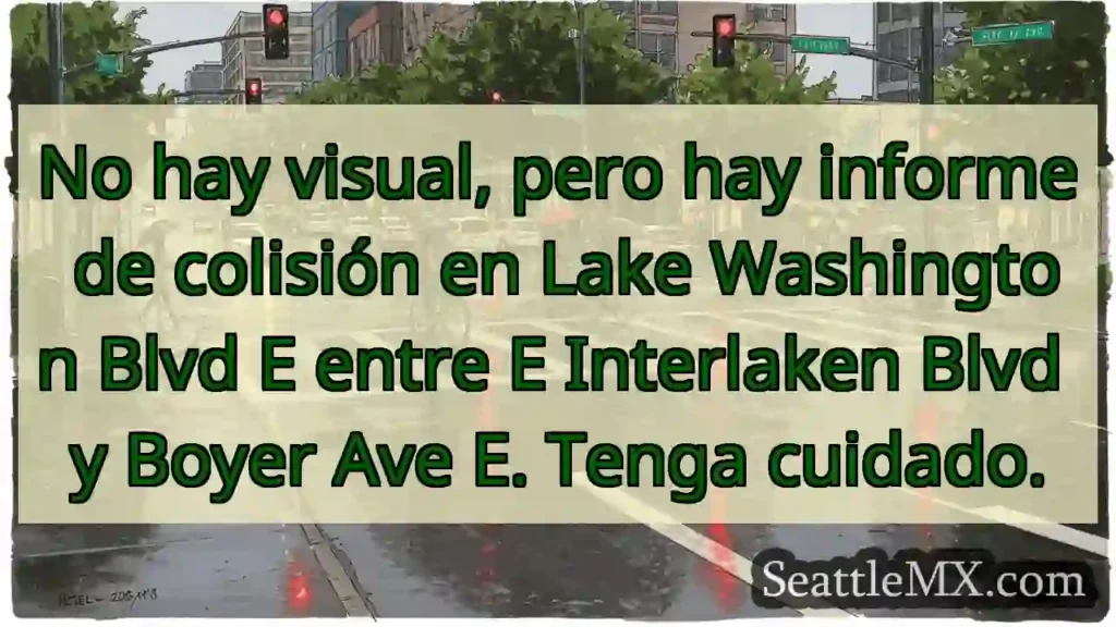 No hay visual, pero hay informe de colisión en
