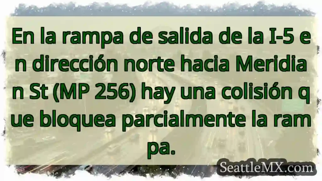 En la rampa de salida de la I-5 en dirección