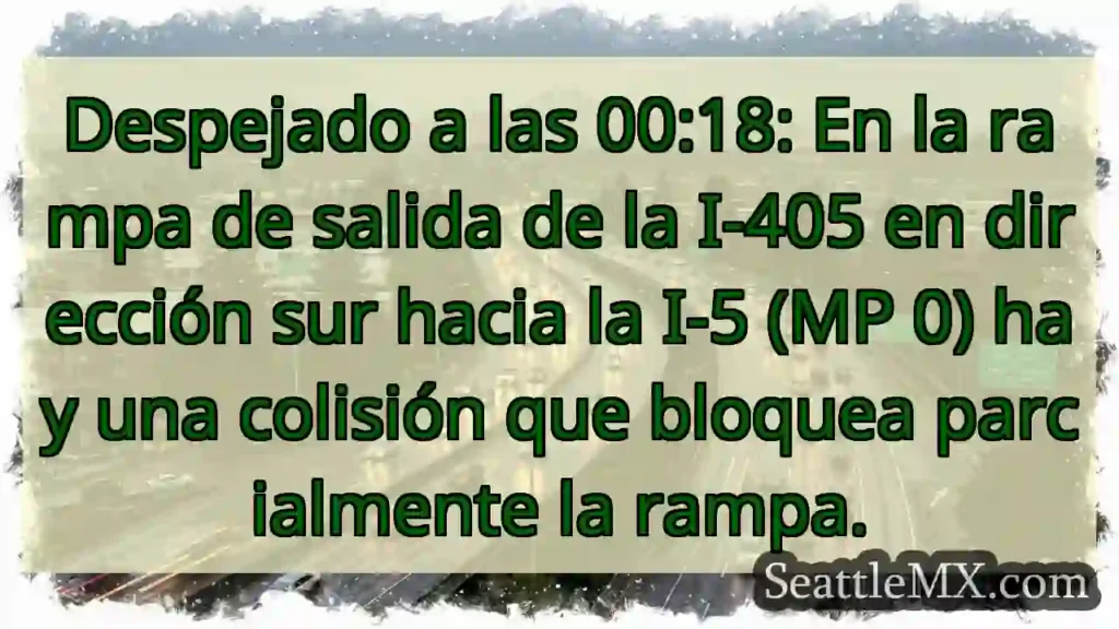 Despejado a las 00:18: En la rampa de salida de