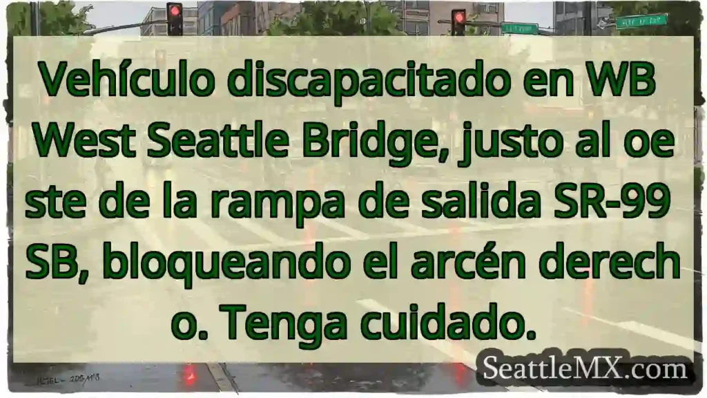 Vehículo discapacitado en WB West Seattle Bridge,