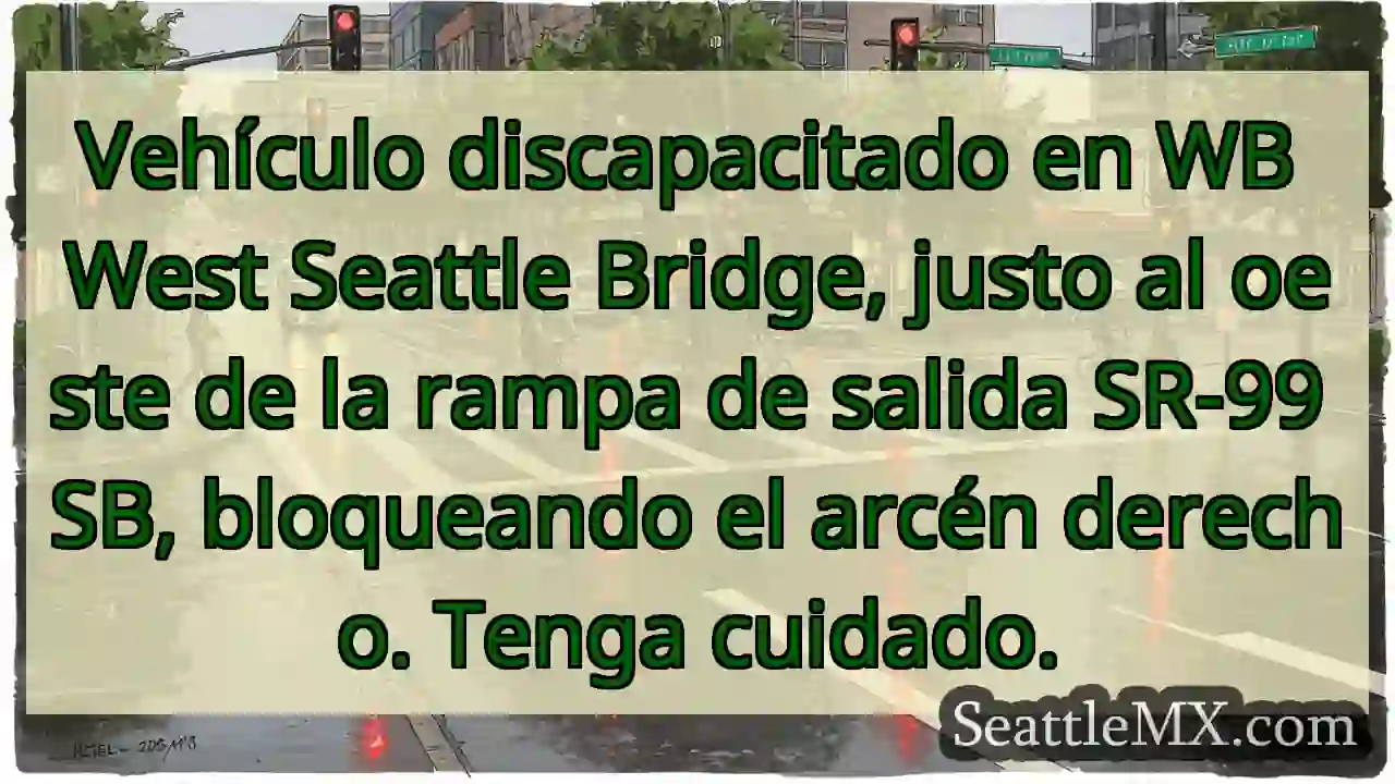 Vehículo discapacitado en WB West Seattle Bridge, 1 Vehículo discapacitado en WB West Seattle Bridge,