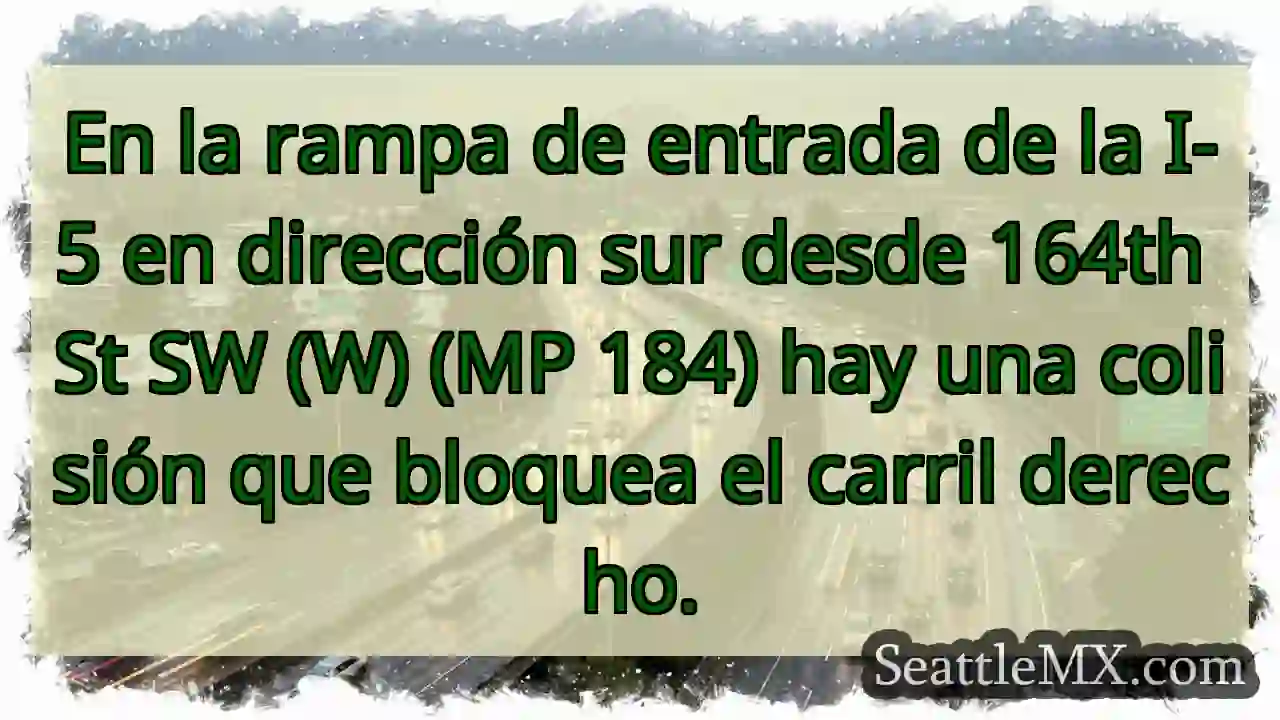 En la rampa de entrada de la I-5 en dirección sur