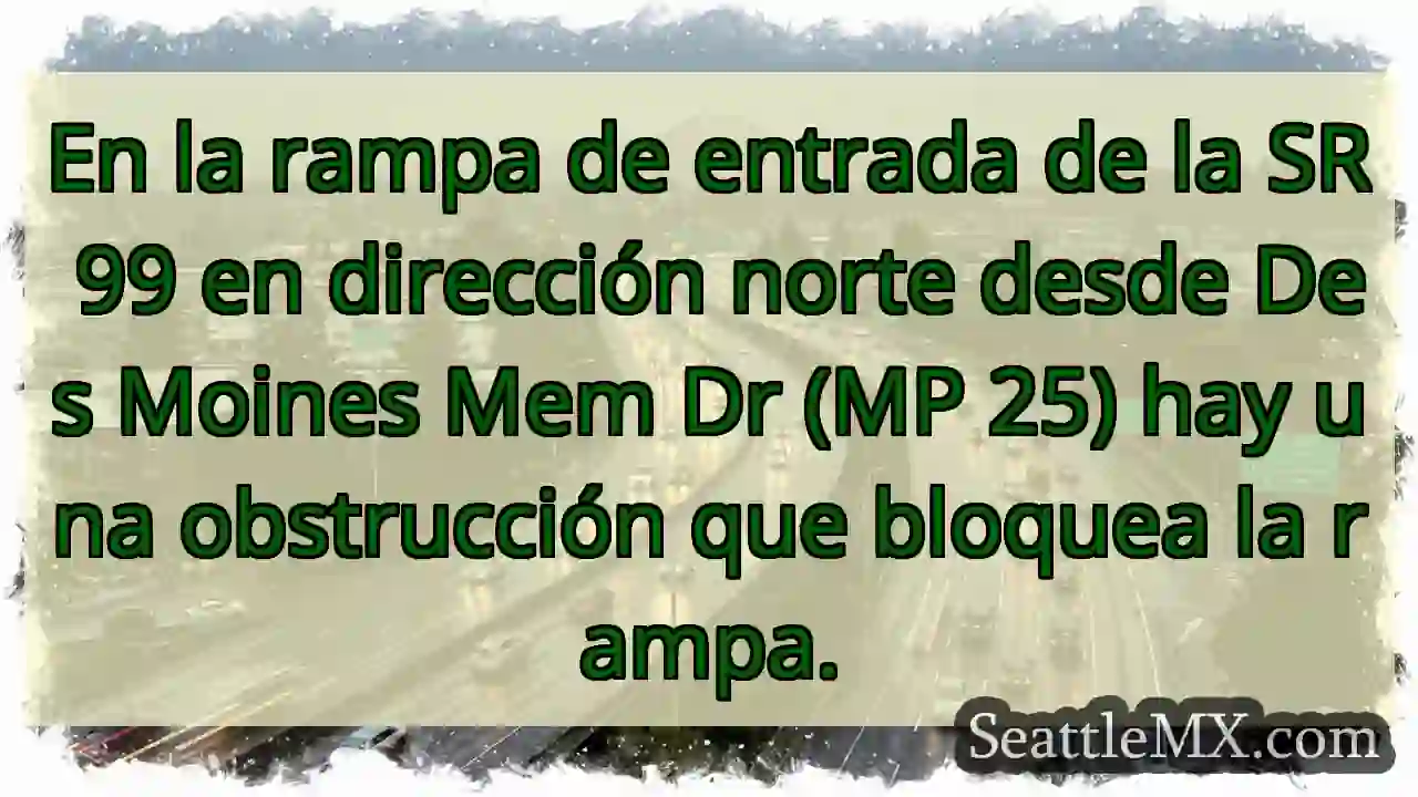 En la rampa de entrada de la SR 99 en dirección