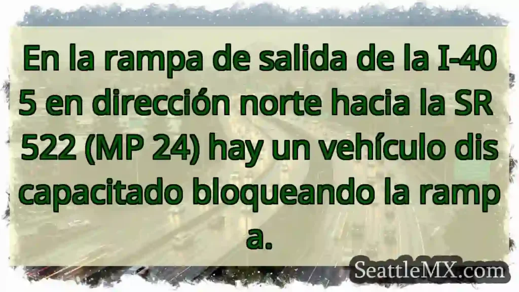 En la rampa de salida de la I-405 en dirección