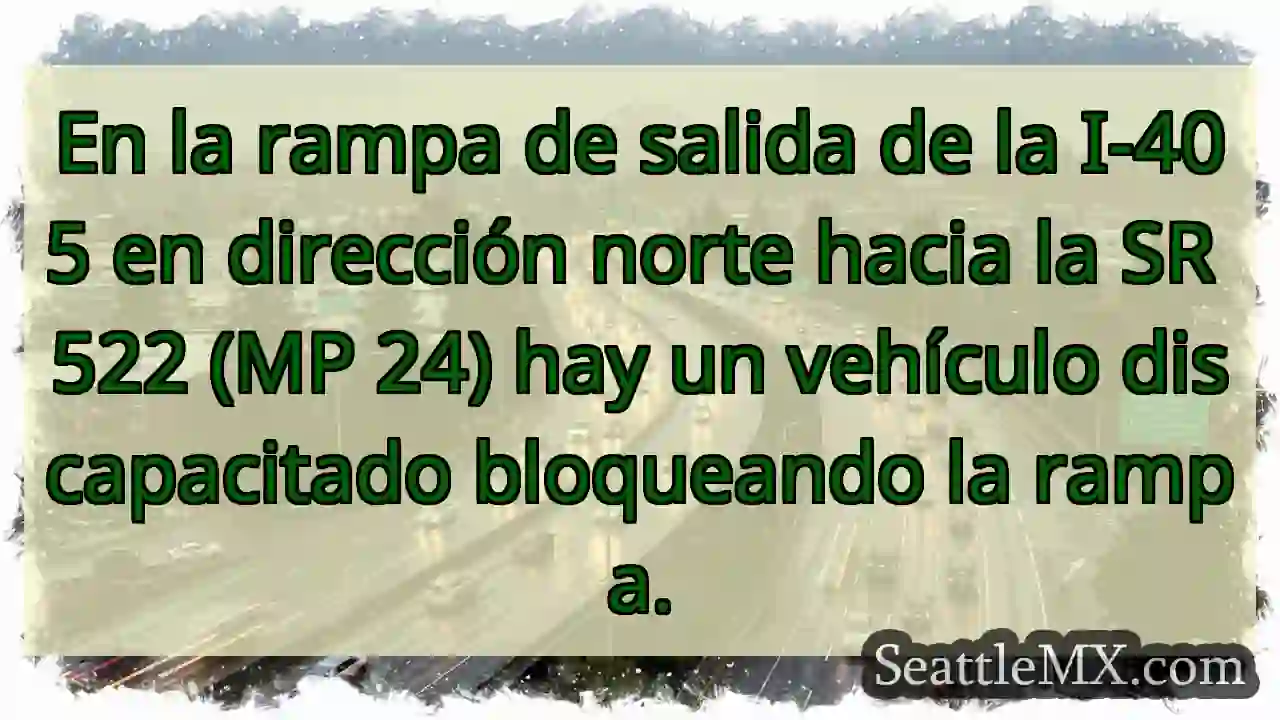 En la rampa de salida de la I-405 en dirección
