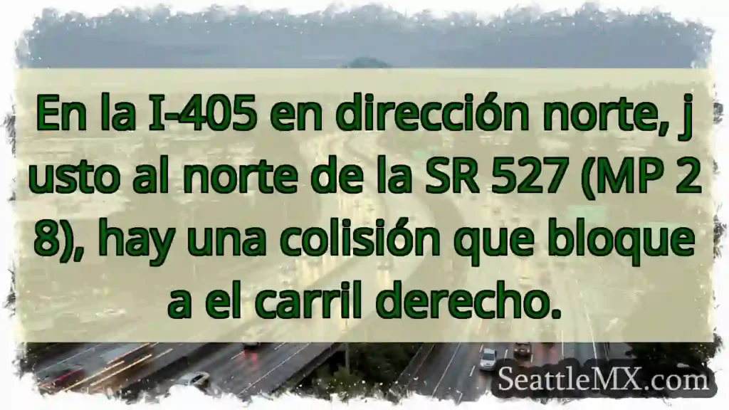 En la I-405 en dirección norte, justo al norte de