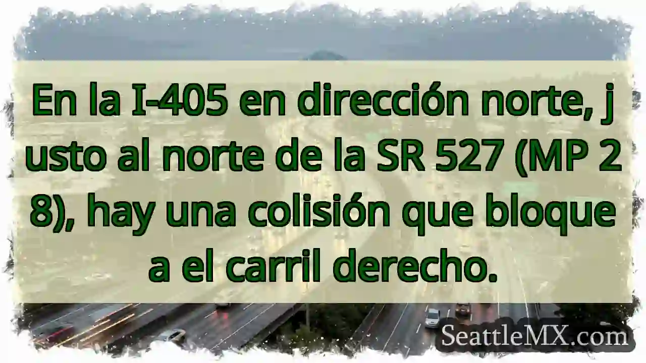 En la I-405 en dirección norte, justo al norte de