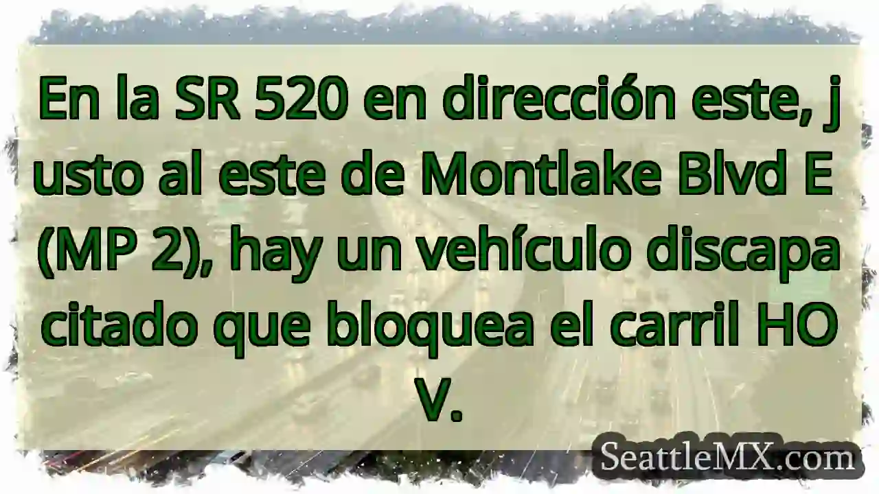 En la SR 520 en dirección este, justo al este de