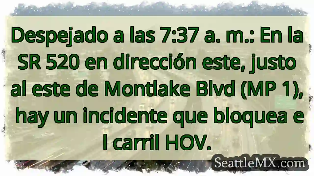 Despejado a las 7:37 a. m.: En la SR 520 en
