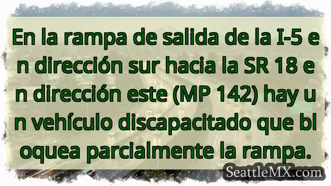 En la rampa de salida de la I-5 en dirección sur