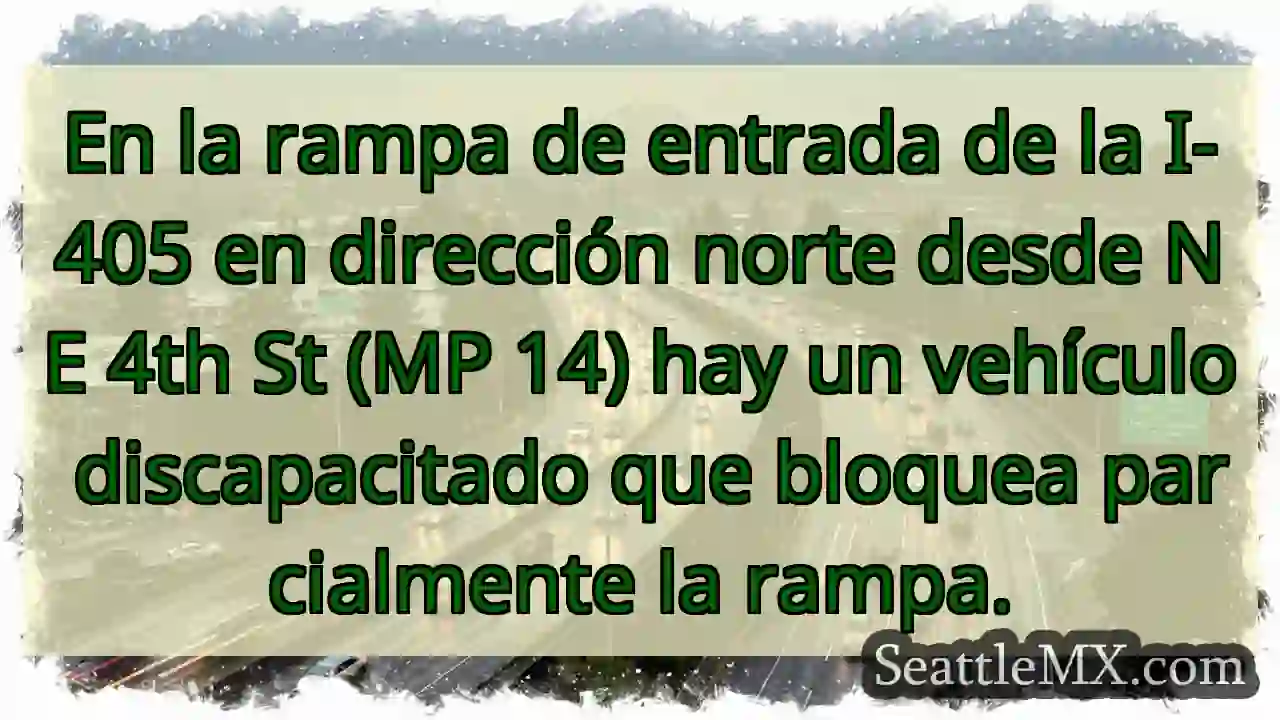 En la rampa de entrada de la I-405 en dirección
