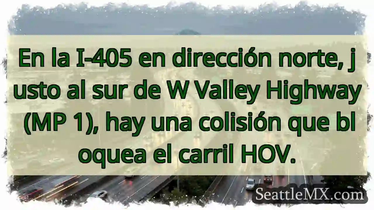 En la I-405 en dirección norte, justo al sur de W
