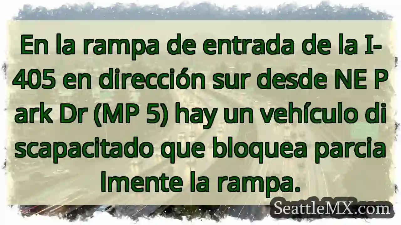 En la rampa de entrada de la I-405 en dirección